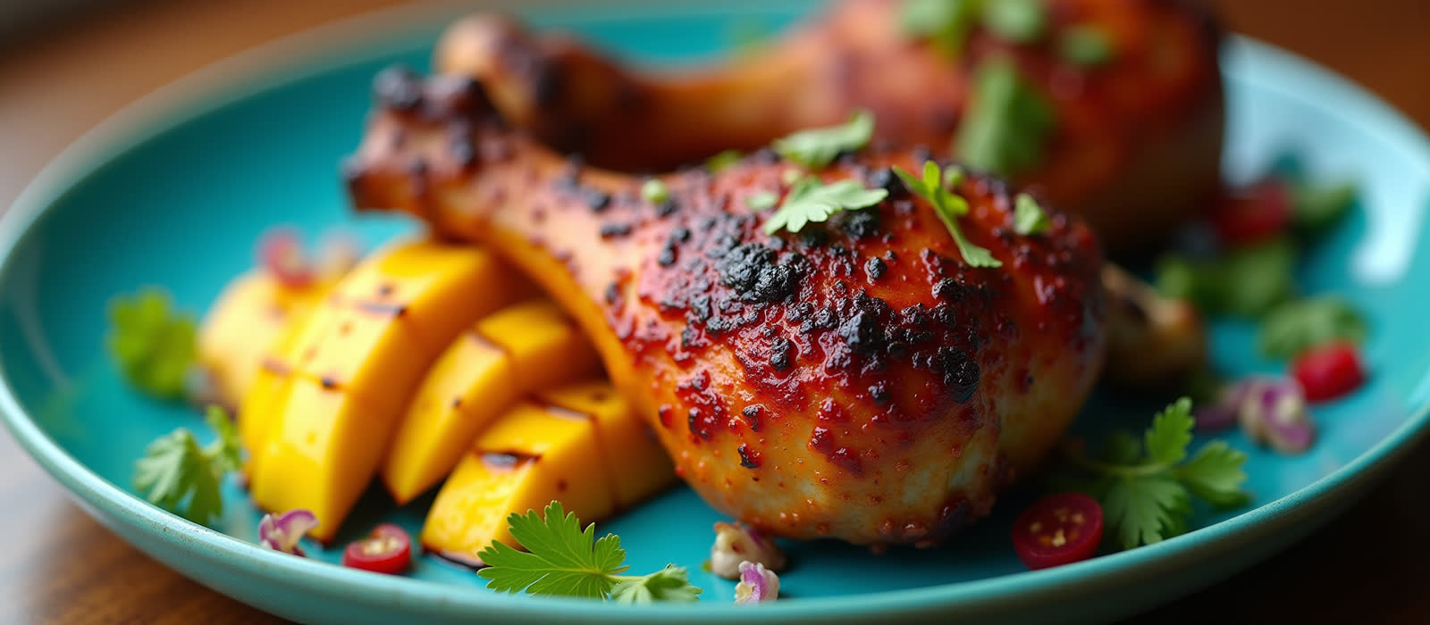 Grilled Caribbean BBQ catering spread from Le Sel Cuisine